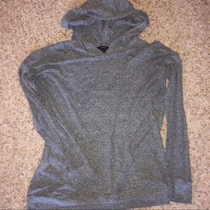 Grey pullover hoodie